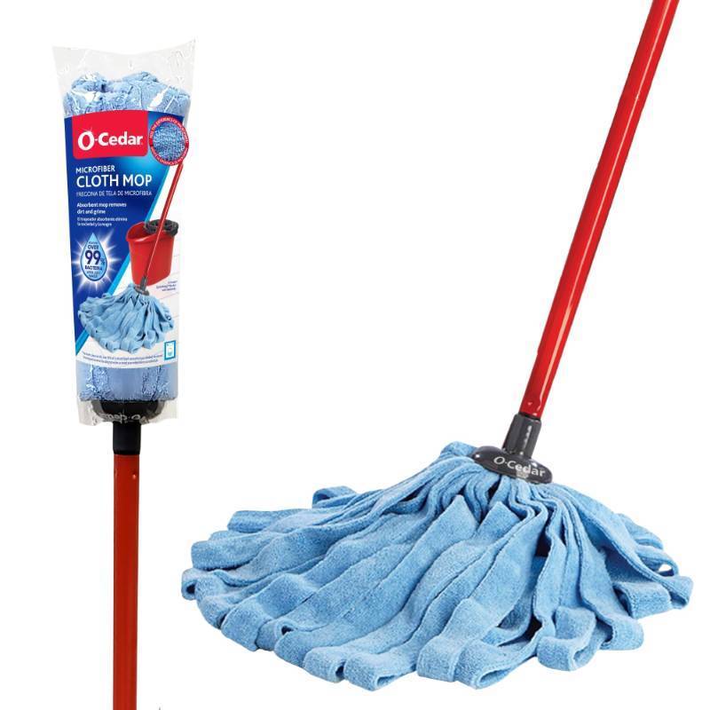 lot 55132 image: O-Cedar Microfiber Cloth Wet Mop,BlueRed - Retail - $9.97