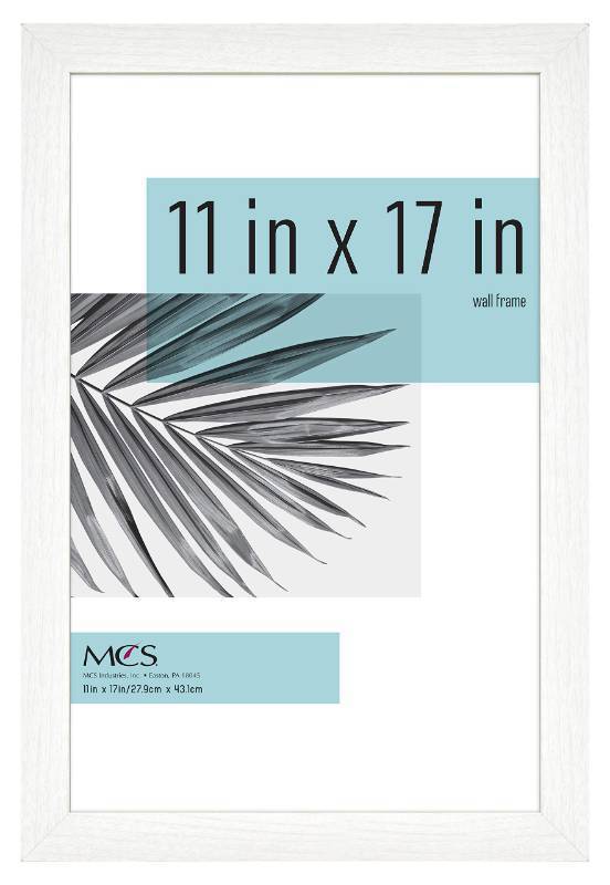 lot 55233 image: MCS Studio Gallery Frame, White Woodgrain, 11 x 17 in , Single