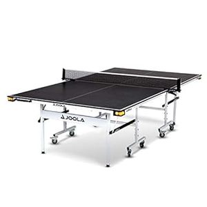 lot 59253 image: JOOLA Rally TL - Professional MDF Indoor Table Tennis Table w Quick Clamp Ping Pong Net & Post Set - 10 Minute Easy Assembly - Corner Ball Holders - USATT Approved - Ping Pong Table w Playback Mode, 15mm, Charcoal, Model11131 (B00GJ1N5VA)