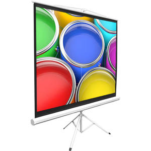 lot 59265 image: Pyle� Floor-standing Portable Tr Manual Projector Screen (84-inch) - Retail $172.57