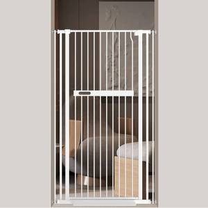 lot 59310 image: WAOWAO 55.11 Extra Tall Cat Pet Gate 30.11-33.07 Wide Pressure Mounted Walk Through Swing Auto Close Safety White Metal Kids Dog Pet Puppy Cat for Indoor Stairs,Doorways, Kitchen - Retail $192.87