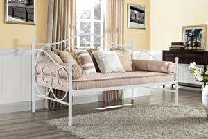 lot 59317 image: Desert Fields Victoria Metal Daybed Full White - Retail $363