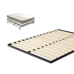 lot 59325 image: Zinus Deepak Easy Assembly Wood Slat 1.6 Inch Bunkie Board  Bed Slat Replacement, King (B074TVGW44)