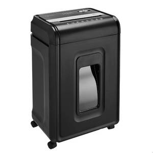 lot 59200 image: Amazon Basics 24 Sheet Cross Cut Paper, CD and Credit Card Home Office Shredder with Pullout Basket, Black - Retail $190.88