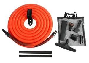 lot 59205 image: Cen-Tec Systems 93741 Central Vacuum Garage Attachment Kit with 50 ft. Hose, Black - Retail $94.94