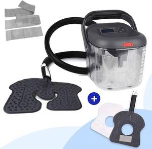 lot 59224 image: LEONNS Cold Therapy Machine wUniversal Flexible Pad  Ice Cryotherapy System for Knee, Shoulder, Back, Hip and More (Universal  Knee Pad) - Retail $189.99