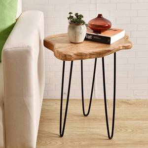 lot 59237 image: WELLAND Natural Edge End Table, Wood Side Table, Nightstand, Plant Stand 20.5 Tall��Unique Desktop