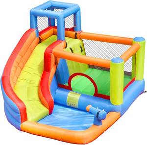 lot 59302 image: Doctor Dolphon Inflatable Bounce House with Slide,Inflatable Water Slide for Big Kids, Bouncy House Water Park Combo for Kids Outdoor Party with Air Blower-Retail-$289.99