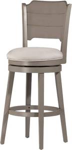 lot 59322 image: Hillsdale Furniture Clarion Wood Counter Height Swivel Stool, Distressed Gray-Retail-$349.99