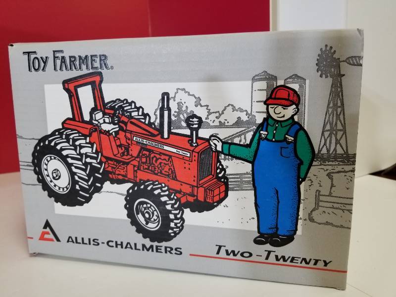 lot 5075 image: Ertl  Allis Chalmers Two-Twenty Tractor, 1 of 9800 18th National Toy Farmer Commemorate Tractor wCertificate of Authenticity, 164, New in Shipping box and NIB