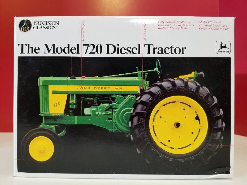 lot 5080 image: Ertl Precision Classics John Deere The Model 720 Diesel Tractor, 116 scale, #5832, NIB and sealed inside