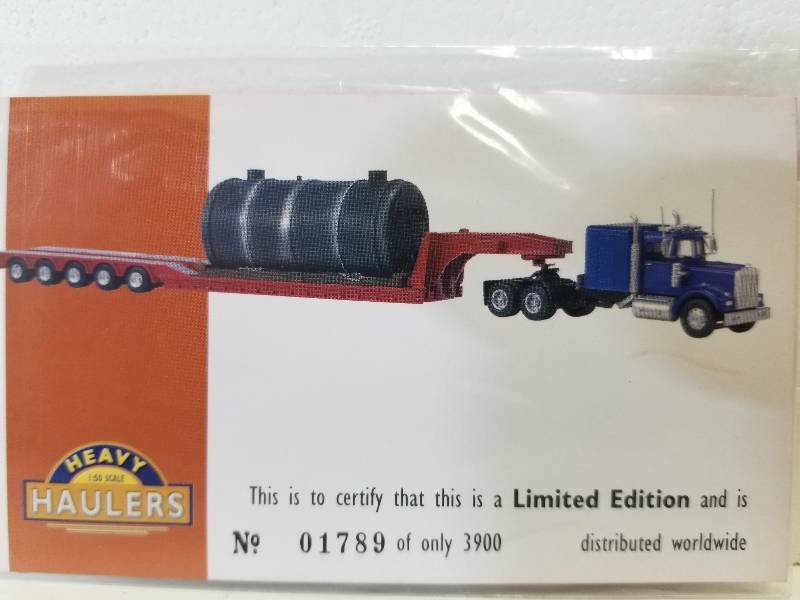 lot 5104 image: Corgi Limited Edition wNumbered Certificate Kenworth W925 wLow Loader and Boiler Load, 150 scale, NIB - SEE PICTURES