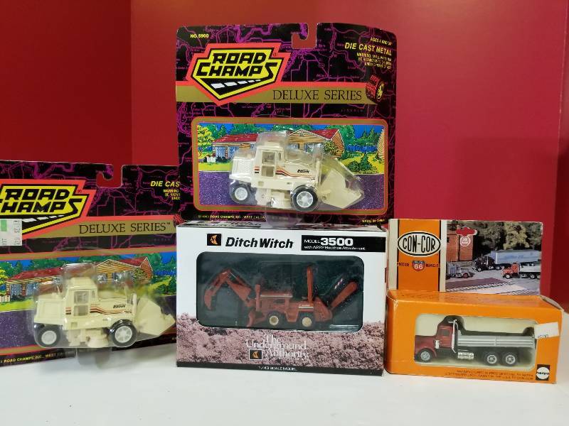 lot 5156 image: 1 Lot 4 items, 2 Elgin Street Sweaper, 1 Con-Cor Dump Truck1 Ditch Witch 3500 Trencher Backhoe, NIB, See PIX