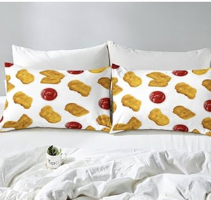 lot 1918 image: Chicken Nugget Pillowcases - 2ct