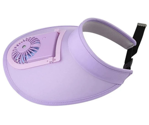 lot 1942 image: Purple Visor with Fan