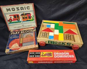 lot 153 image: Vintage Blocks and Games