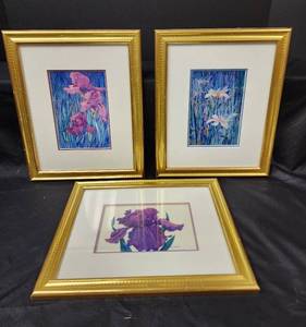 lot 184 image: (3) Pictures 9.5x12, Signed by Sandy Delehanty and Numbered