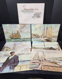 lot 198 image: (2) Sets of 6 Marine Watercolors by Gordon Grant