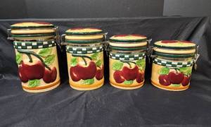lot 212 image: Apple Canisters