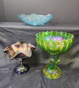 lot 222 image: Glassware (2pc-Carnival)