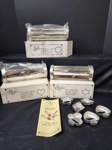lot 290 image: (3) Pampered Chef Bread Tubes and Metal Cookie Cutters