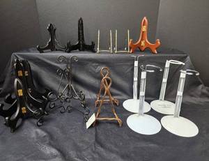 lot 337 image: Doll Stands, Plate Stands, and Picture Stands