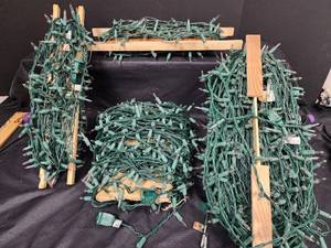 lot 734 image: Clear Christmas Lights on Green Strands (Several)