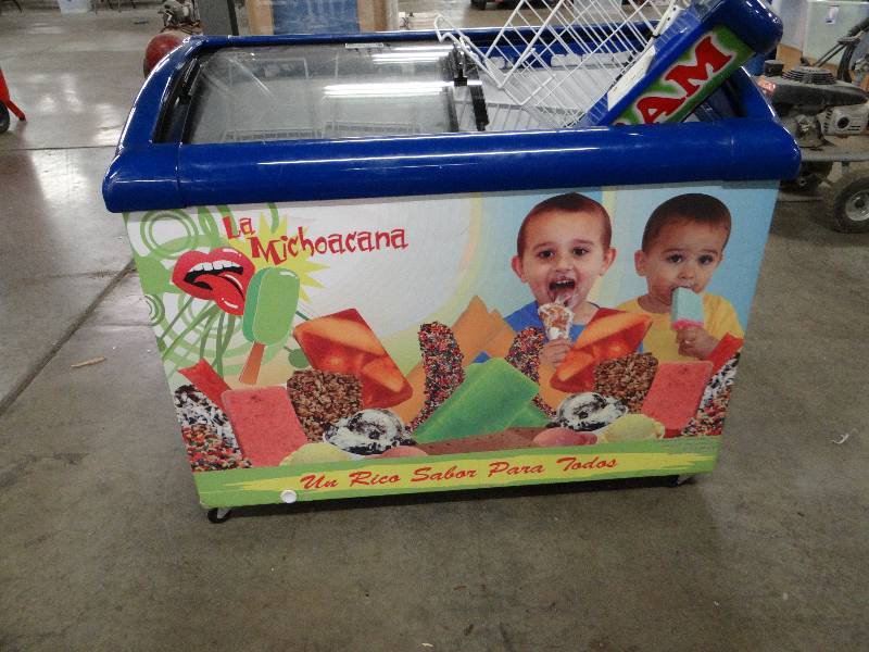 lot 1019 image: Coldtech Commercial Display Freezer, Model #43SLC-LH-MFB