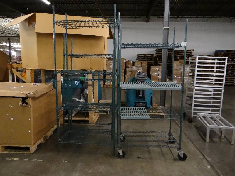 lot 1044 image: Metal Storage Racks - Lot of 3