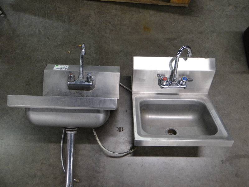 lot 1052 image: Commercial Small Stainless Steel Sink - Lot of 2