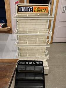 lot 44518 image: Lot Of 2 Vintage Display Shelves