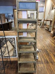 lot 44542 image: Wood Display Shelf, 6 Shelves
