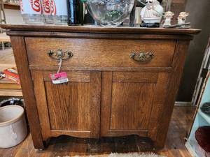 lot 44590 image: Antique Large Wooden Night Stand