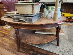 lot 44591 image: Antique Wooden Coffee Table