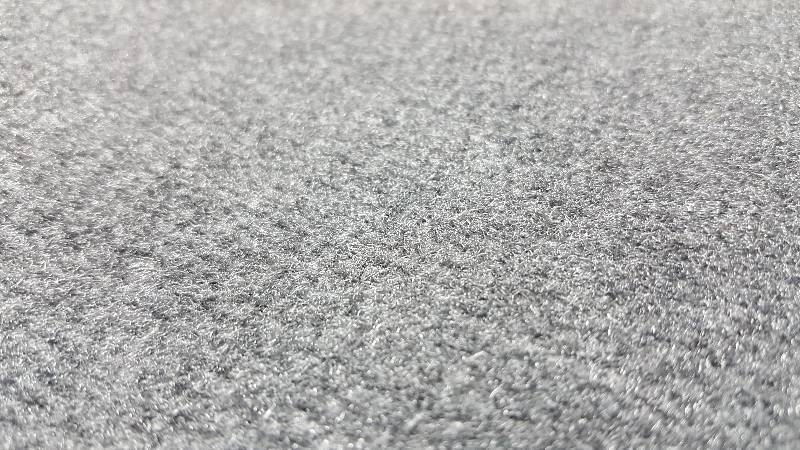 lot 5688-3 image: Bidding on a running foot of this plush Light Grey automobile carpet on a big 42 wide roll.