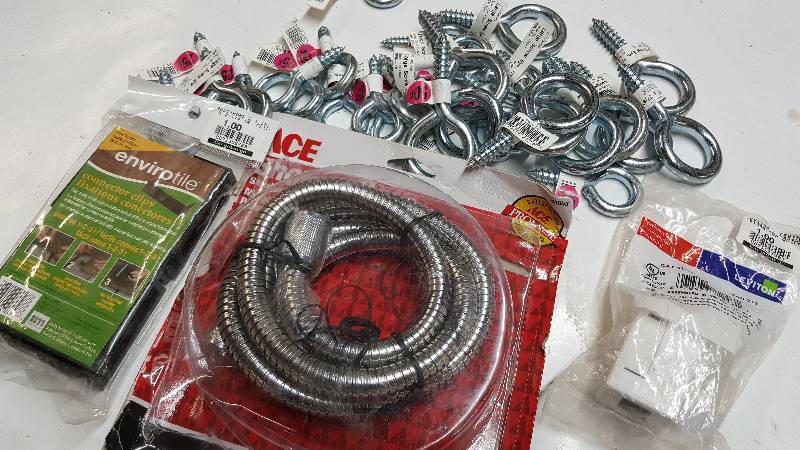 lot 5456 image: Miscellaneous hardware assortment box ready for the Flea Market or home improvement guy