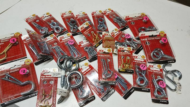 lot 5457 image: Miscellaneous hardware assortment box ready for the Flea Market or home improvement guy
