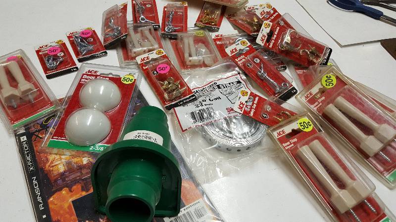 lot 5462 image: Miscellaneous hardware assortment box ready for the Flea Market or home improvement guy