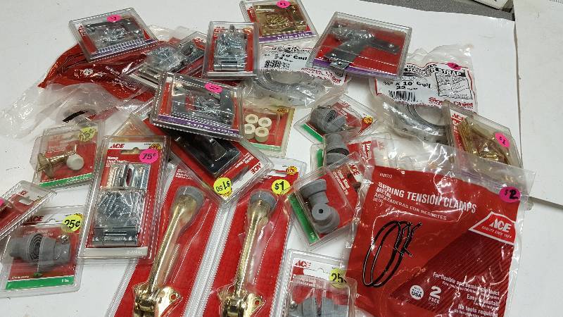 lot 5464 image: Miscellaneous hardware assortment box ready for the Flea Market or home improvement guy