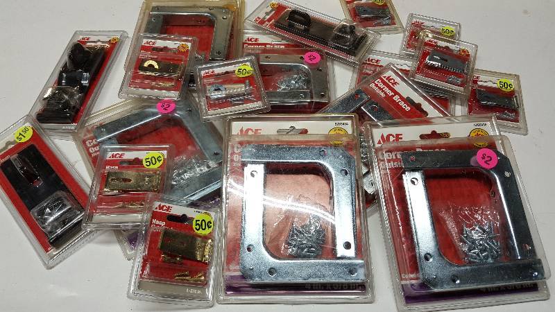 lot 5465 image: Miscellaneous hardware assortment box ready for the Flea Market or home improvement guy