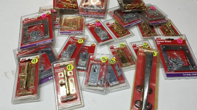 lot 5467 image: Miscellaneous hardware assortment box ready for the Flea Market or home improvement guy
