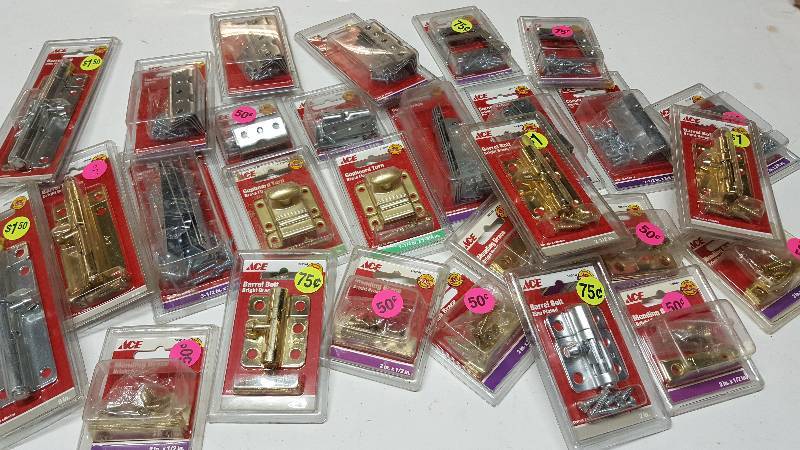 lot 5468 image: Miscellaneous hardware assortment box ready for the Flea Market or home improvement guy