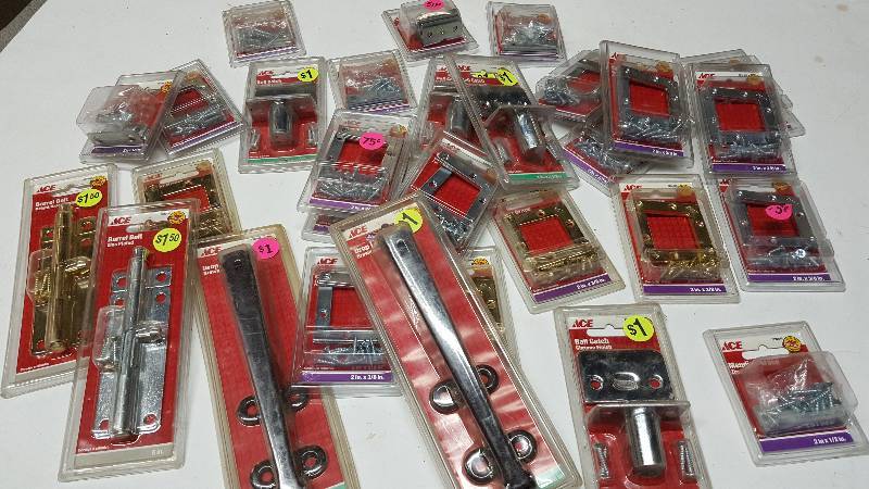 lot 5469 image: Miscellaneous hardware assortment box ready for the Flea Market or home improvement guy