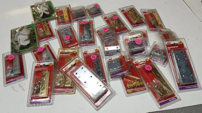 lot 5470 image: Miscellaneous hardware assortment box ready for the Flea Market or home improvement guy