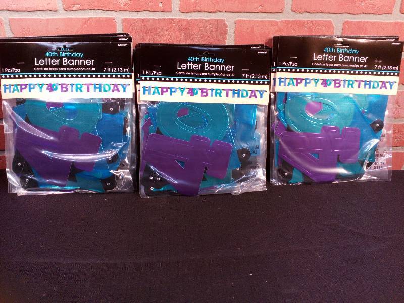 lot 43 image: 40th Birthday Letter Banners
