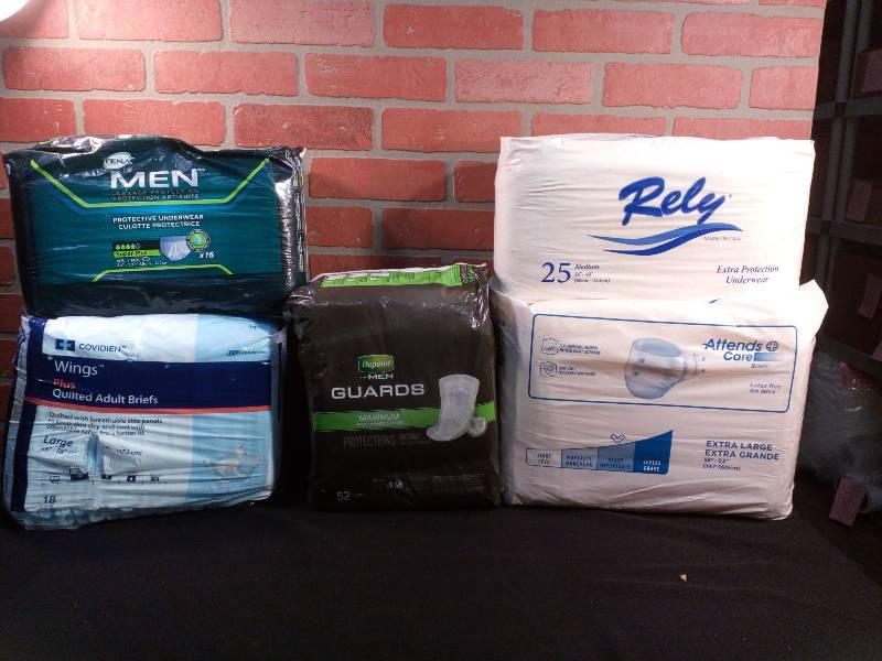 lot 90 image: Protective Adult Disposable Briefs & Guards