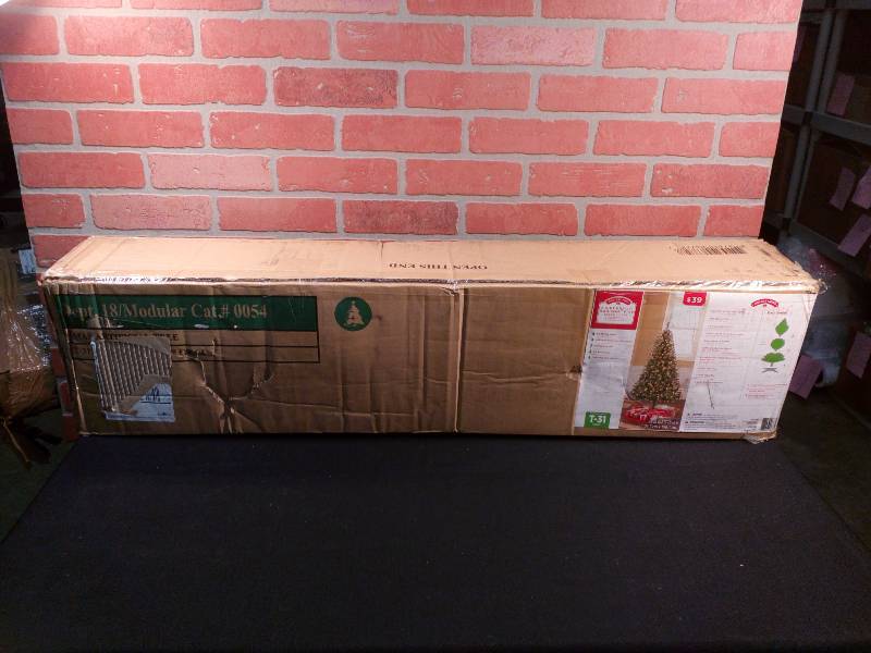 lot 111 image: Madison Pine Christmas Tree Pre-Lit Clear Lights - 6.5 Ft