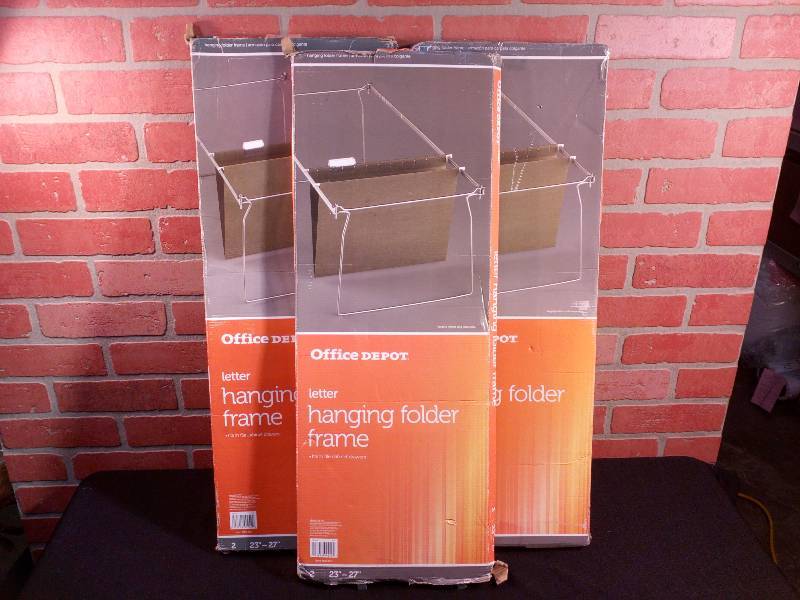 lot 125 image: Office Depot Hanging Folder Frame For File Cabinets