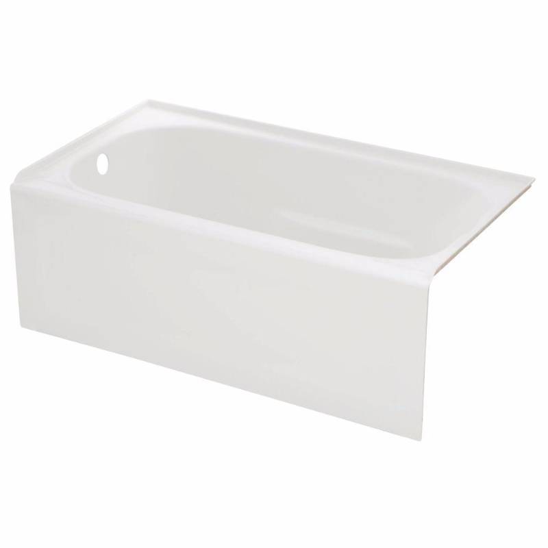lot 2978 image: Elite 4.5 ft. Left Drain Soaking Tub in White