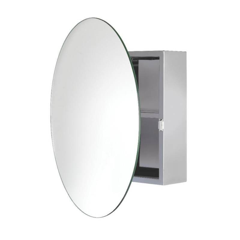 lot 2981 image: Croydex Ovel Frameless Stainless Steel Surface-Mount Bathroom Medicine Cabinet